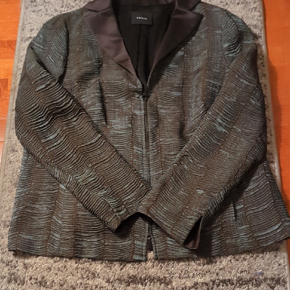 Akris Women's Textured Blazer - Black and Brown